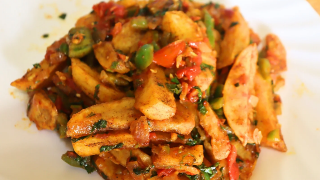 a plate of chips masala