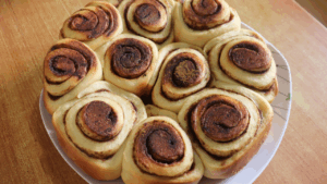 easy no-oven cinnamon rolls are ready and browned on the tops