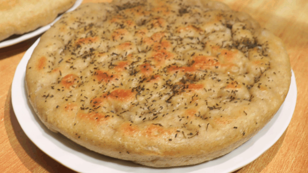 Stovetop sourdough focaccia bread