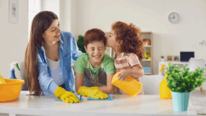 Training Children cleaning Chores