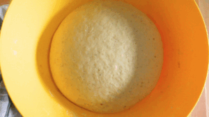 Rested and well proofed dough.