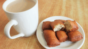 enjoy your mini soft mandazi with your favorite beverage