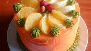 A cake frosted/ decorated with Easy Royal Icing Recipe