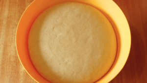 sourdough mandazi dough that has bulk fermented well.