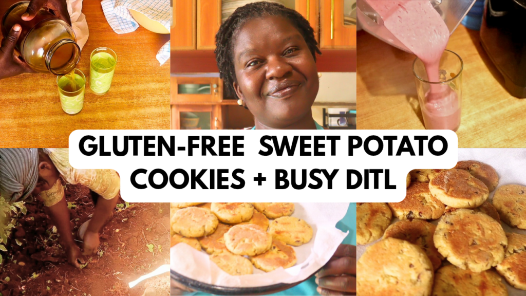 no-oven gluten-free sweet potato breakfast cookies recipe plus a busy day-in-the-life